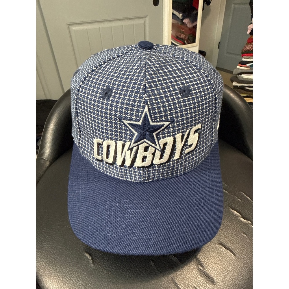 Vintage Dallas Cowboys Logo Athletics NFL Pro Line Snapback Hat Blue White
